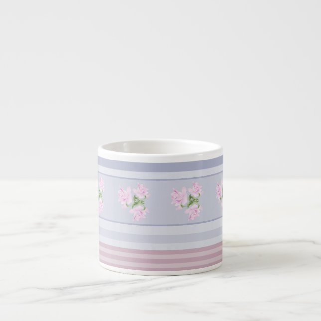 Taza De Espresso étnico, rayado, patchwork (Frente)
