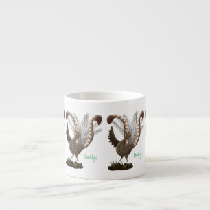 Taza De Espresso Excelente ilustracion de personalizado de lyrebird