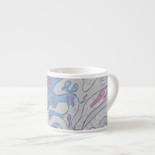 Taza De Espresso "Explosión en el espacio" Resumen del arte