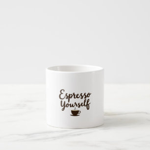 Taza De Espresso Exprésate con Humor Cita de Café Tipografía Divert