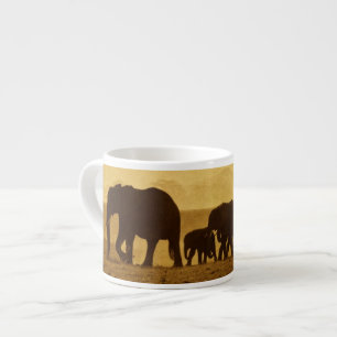 Taza De Espresso Familia del elefante