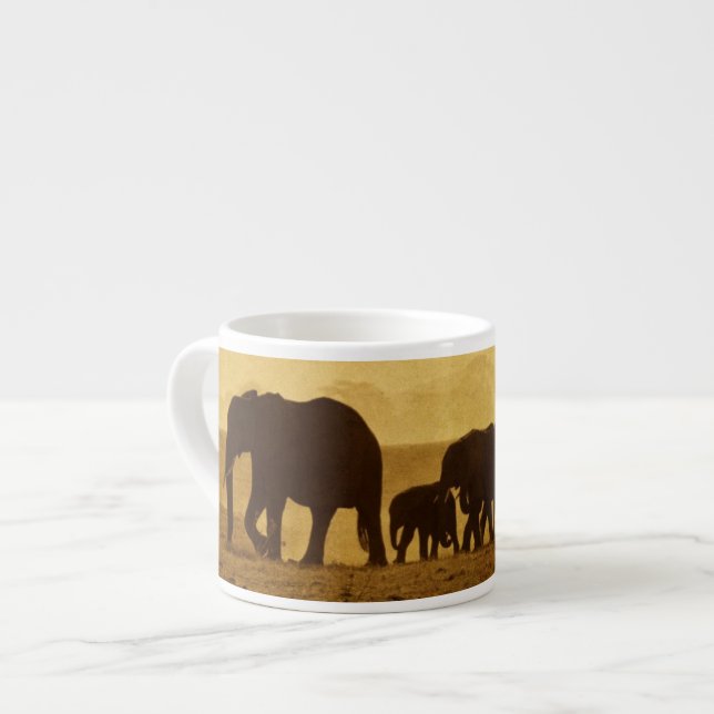 Taza De Espresso Familia del elefante (Izquierda)