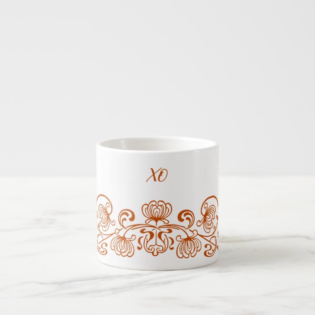 Taza De Espresso Fancy Floral Espresso Cup (Frente)