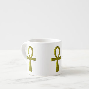 Taza De Espresso Fancy Gold Ankh Epresso Mug