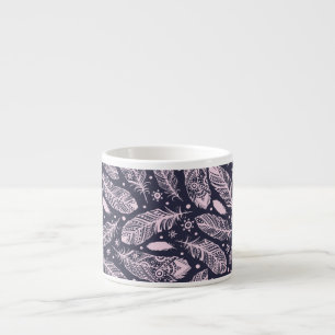 Taza De Espresso Fantasía de Feathery: Creación de patrones románti
