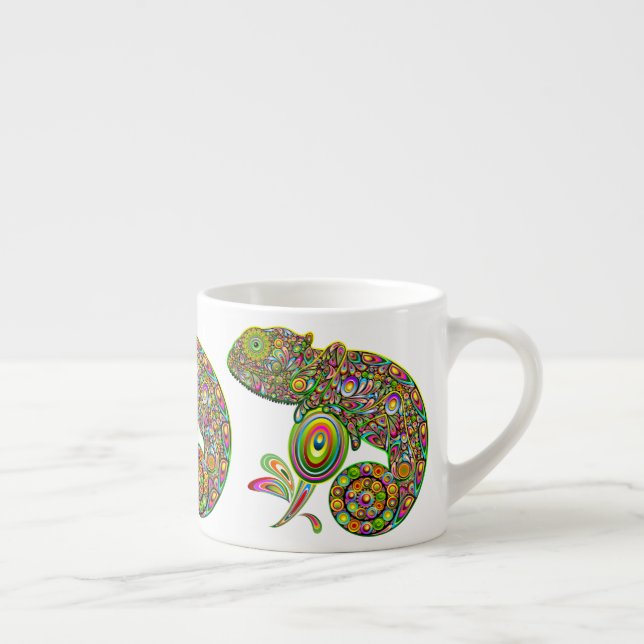 Taza De Espresso Fantasía psicodélica de Chameleon (Derecha)