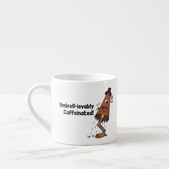 Taza De Espresso Fantasma de los paraguas Yokai- Ilustrable Caffein (Izquierda)