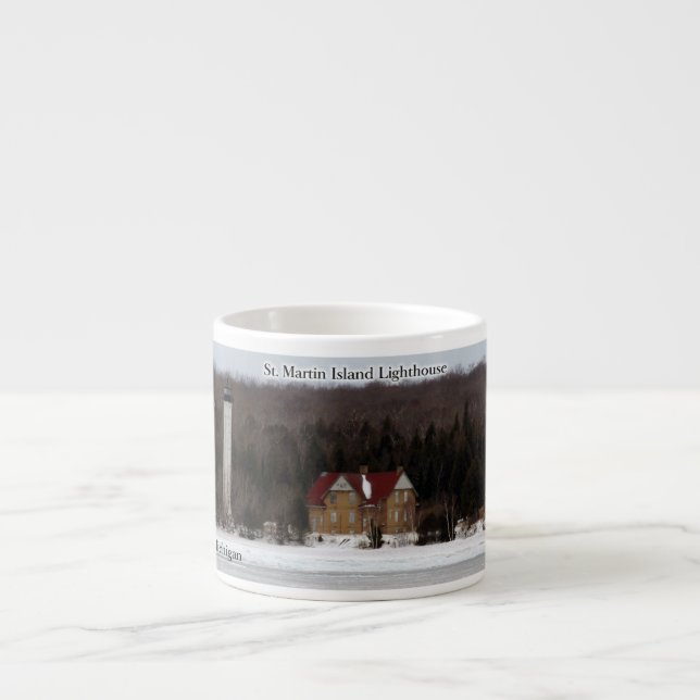 Taza De Espresso Faro de la isla St. Martin, espresso mug (Frente)