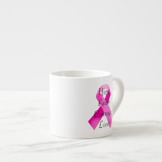 Taza De Espresso Fe de cinta rosada Espresso Mug
