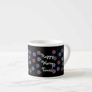Taza De Espresso Felices Tiempos Cálidos Snowflakes Café Espresso M