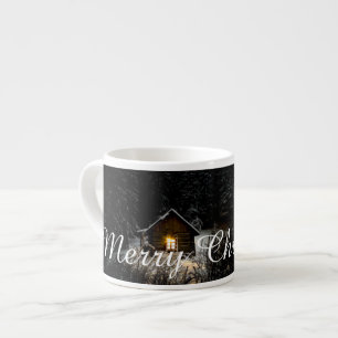 Taza De Espresso Felicitaciones de Navidad con Casa de Bruja