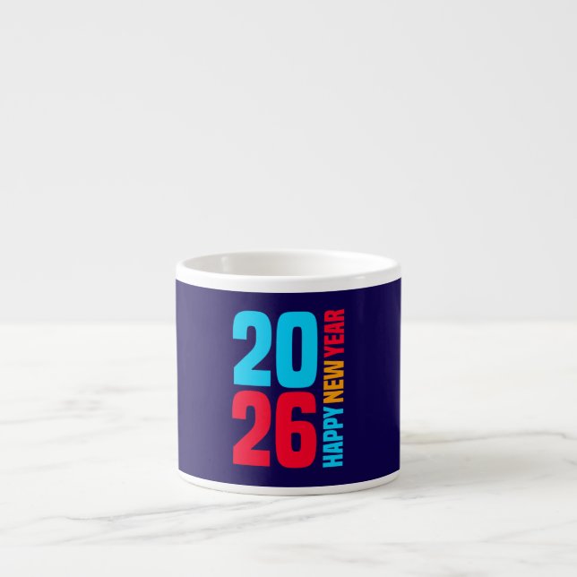 Taza De Espresso Feliz Año Nuevo 2026-34568 (Frente)