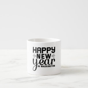 Taza De Espresso Feliz Año Nuevo en Washington-54688