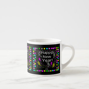 Taza De Espresso Feliz Año Nuevo Saludos Espresso Mug