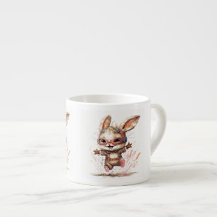 Taza De Espresso Feliz Bunny Espresso Mug