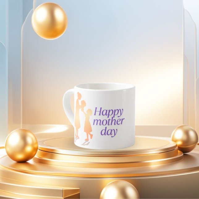 Taza De Espresso Feliz café del día de la madre (Subido por el creador)