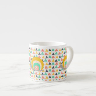 Taza De Espresso Feliz caracol en Triángulos