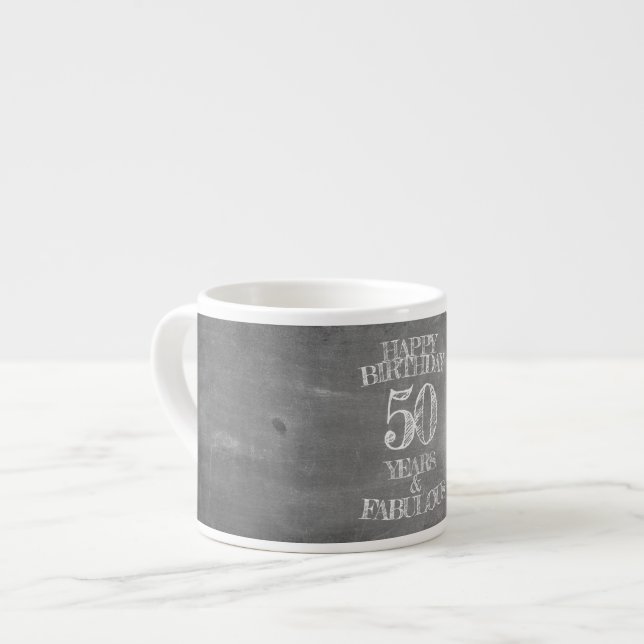 Taza De Espresso Feliz cumpleaños - 50 años y fabuloso (Izquierda)