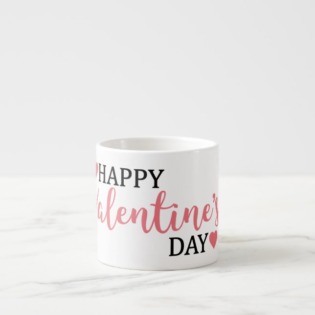 Taza De Espresso Feliz Día de San Valentín café Mug (Frente)