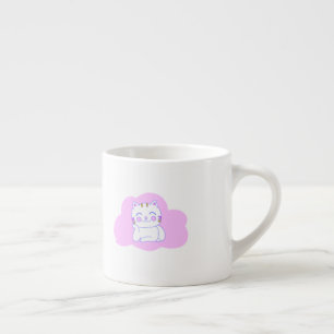 Taza De Espresso Feliz gato Espresso Mug