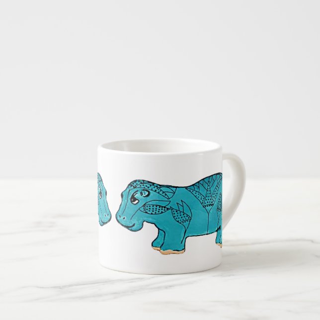 Taza De Espresso Feliz Hippo (Derecha)