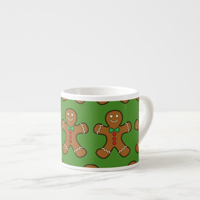 Taza De Espresso Feliz hombre de pan de jengibre (Derecha)