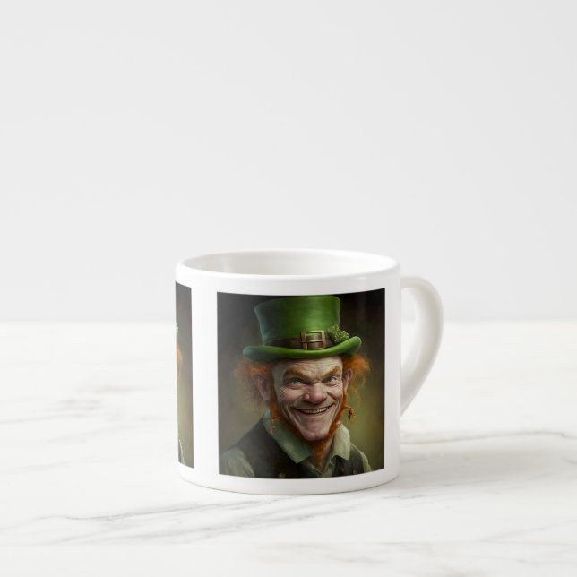 Taza De Espresso Feliz Leprechaun Espresso Mug (Derecha)