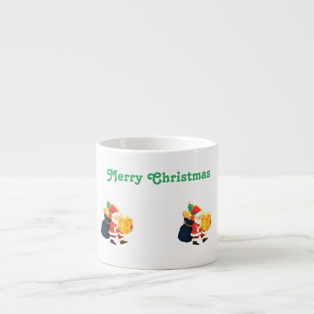 Taza De Espresso Feliz Navidad Deseos Textos Especialidad Impresa B (Frente)