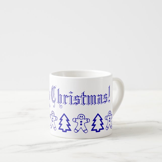 Taza De Espresso Feliz Navidad o tu árbol genealógico de texto (Derecha)