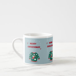 Taza De Espresso Feliz Navidad Ugly Sweater Angel