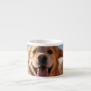 Taza De Espresso Feliz recuperación de oro corriendo