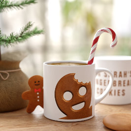Taza De Espresso Festividad de la galleta de los hombres de jengibr