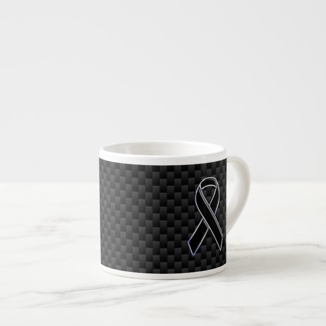 Taza De Espresso Fibra de carbono negra de la conciencia de la (Derecha)