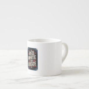 Taza De Espresso Fiesta de Bebidas del 4 de Julio   Rojo Blanco y B