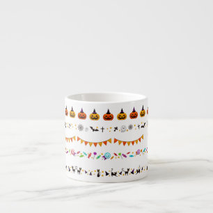 Taza De Espresso Fiesta de Halloween espeluznante de truco o trato 