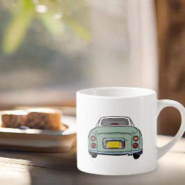 Taza De Espresso Figaración Nombre Coche de Figaro Verde Esmeralda