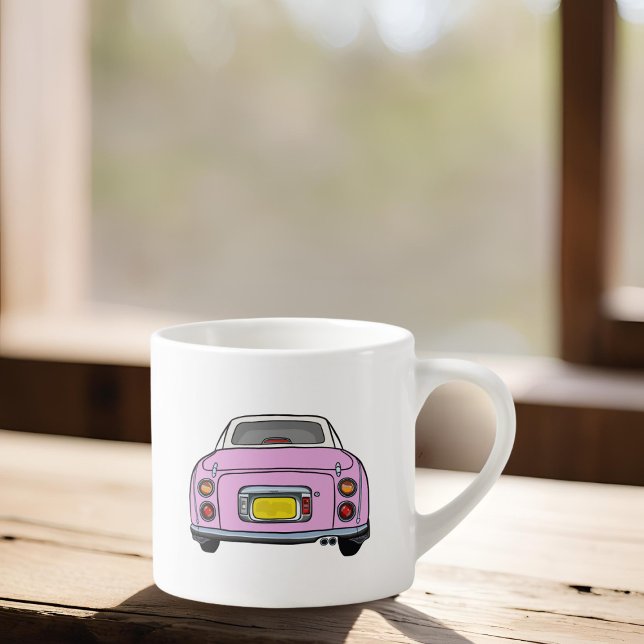 Taza De Espresso Figarras Nombre Copa de Espresso de Coche de Figar (For your espresso brews! Just add your name or your pink figaro)