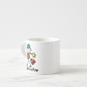 Taza De Espresso Figura de electricista con palitos