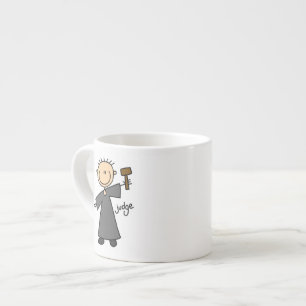 Taza De Espresso Figura de juez con palitos