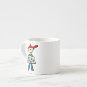 Taza De Espresso Figura de palitos horneando galletas