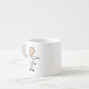 Taza De Espresso Figura masculina enfermera del palillo