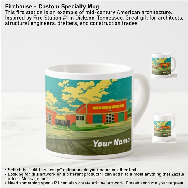 Taza De Espresso Firehouse - Custom Specialty Mug (Subido por el creador)
