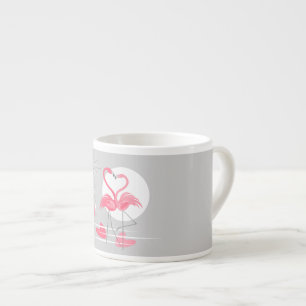 Taza De Espresso Flamingo Love mug espresso