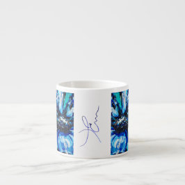 Taza De Espresso Fleur bleue