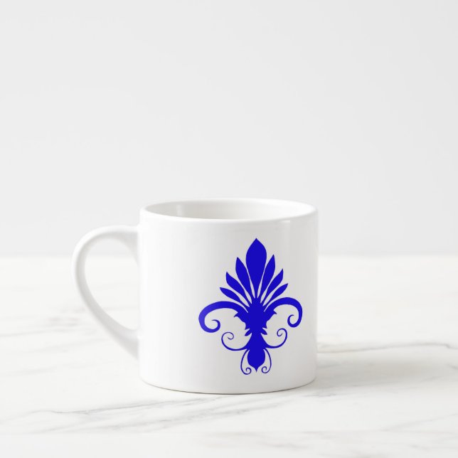Taza De Espresso Fleur Lily Blue (Izquierda)