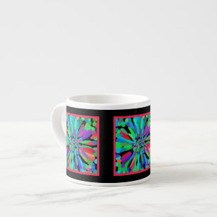 Taza De Espresso Flor azul