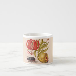 Taza De Espresso Flor de grano, fruta y rinoceronte