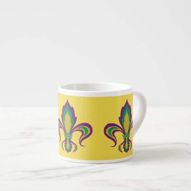 Taza De Espresso Flor de lis del carnaval (Derecha)