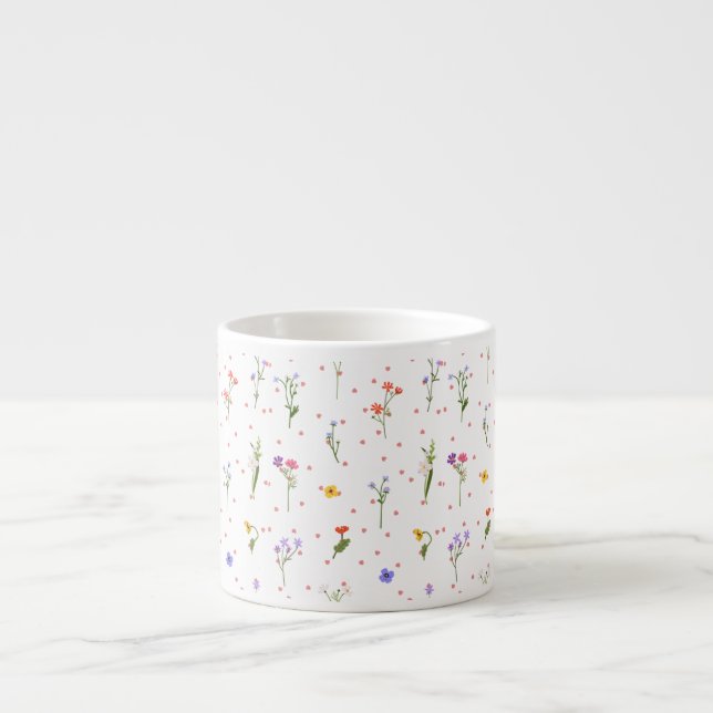 Taza De Espresso Flor Espresso Mug (Frente)