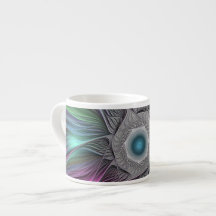 Flor grande colorida Resumen arte fractal trippy